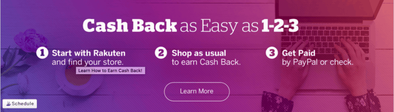 Rakuten rebate site steps to earn cash back